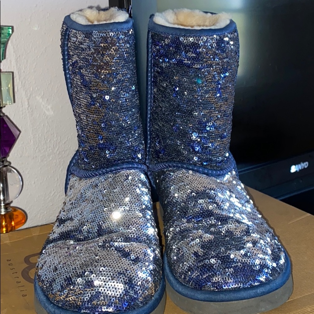 COPY - Blue Sparkly Uggs